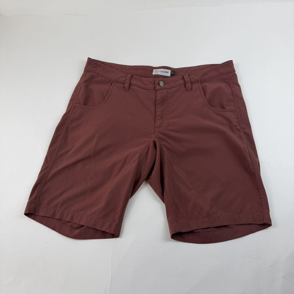 Flylow Hiking Shorts Mens XL Rust Stretch Nylon Gorpcore Outdoor Trail Utility